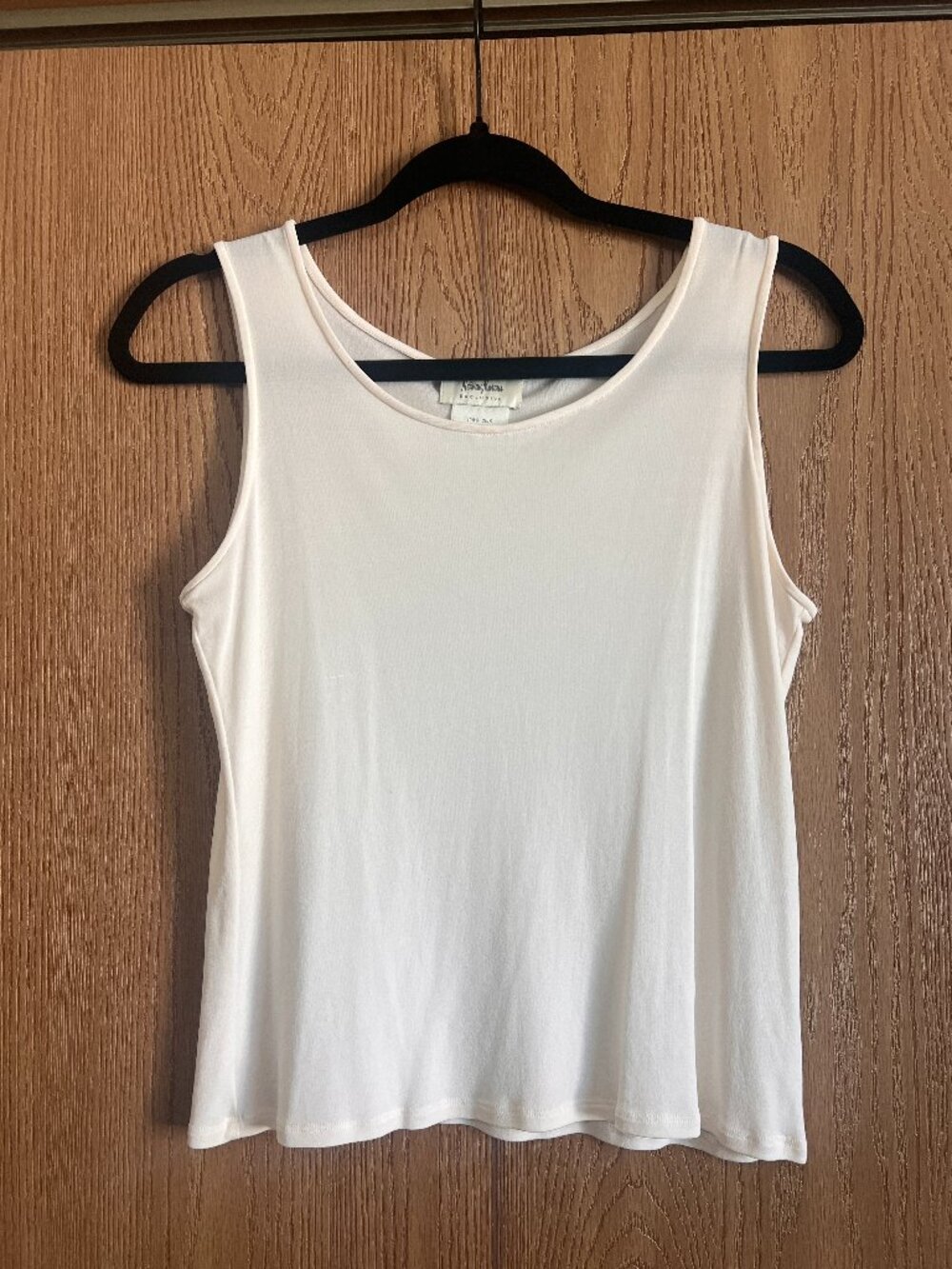 Neiman Marcus Off-White Silk Tank Top